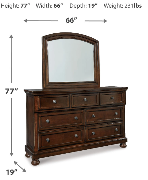 Millennium® by Ashley® Porter Rustic Brown Dresser and