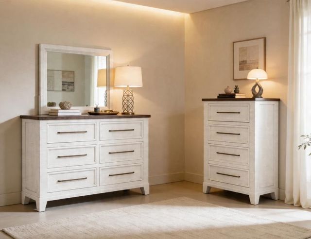 International Furniture Direct Stoa White Dresser-1