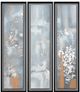 Crestview Collection Lawson 3-Piece Gray/Orange/White Wall Art Set-0