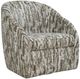 Uttermost® Mari Caramel/Ivory/Moss Green Swivel Chair-0