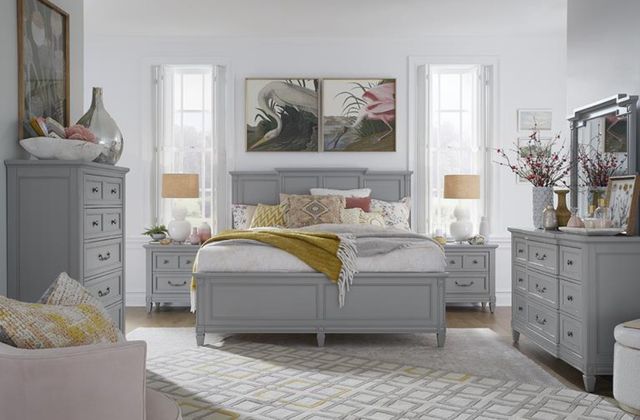 Magnussen Home® Glenbrook Pebble Complete King Panel Bed-1