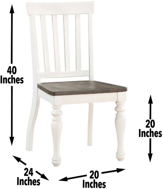 Steve Silver Co. Joanna Ivory/Mocha Dining Side Chair-2