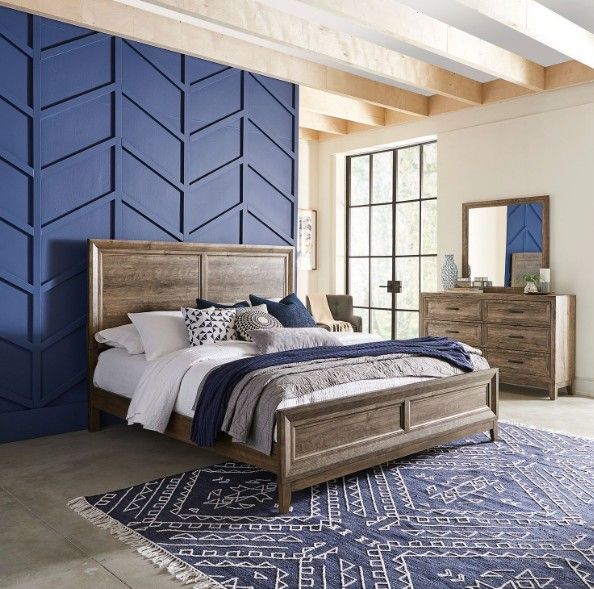 Liberty Furniture Ridgecrest 3-Piece Cobblestone Queen Panel Bedroom Set-1
