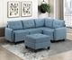 Homelegance® Garren Blue Storage Ottoman-1