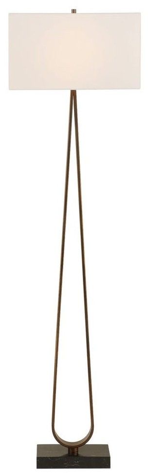 Uttermost® Galloway Black/Bronze Floor Lamp-3