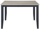 American Wholesale Furniture Gray Pub Height Table with Graphite Base-1