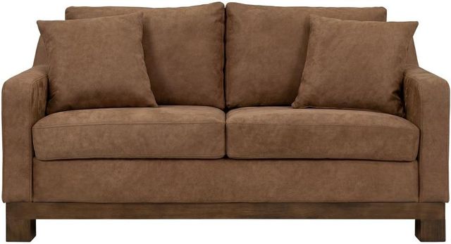 International Furniture Direct Zaphiro Brown Loveseat-1