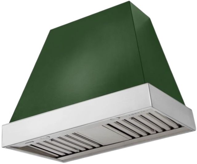 AGA Euclid 36" Cornwall Green Wall Mounted Range Hood  with Polished Chrome Trim-0