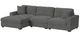 Elements International Arizona 3-Piece Steno Charcoal Modular Sectional and Left-Arm Facing Chaise-0