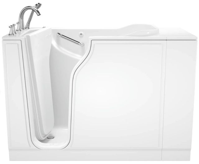 American Standard Gelcoat White 30” x 52” Walk-In Bathtub with Combination Air Spa and Whirlpool Massage System - Left Hand Door and Drain-0