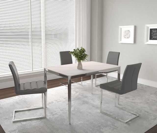 Cramco Atom Sintered Stone Top Dining Table with Chrome Base-3