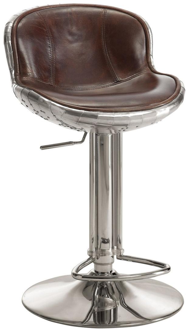 ACME Furniture Brancast Vintage Brown Swivel Adjustable Stool