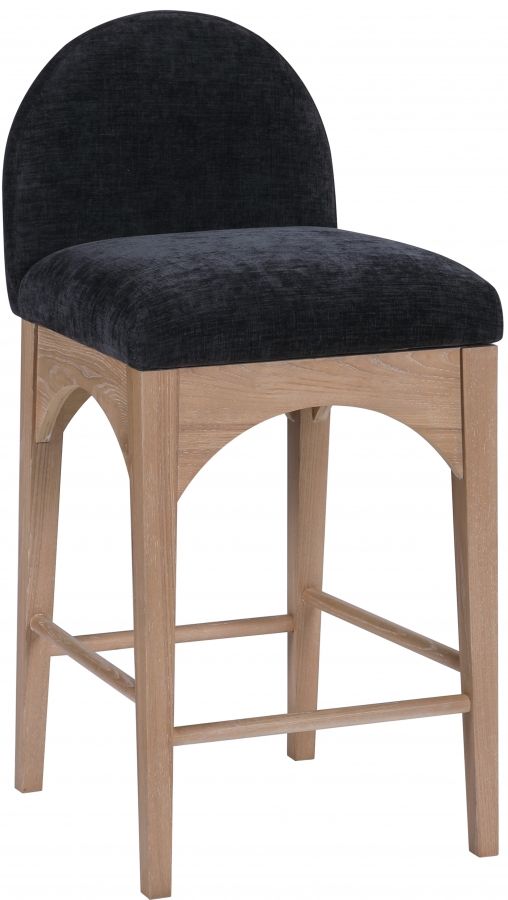 Meridian Furniture Waldorf Black/Natural Counter Stool-0