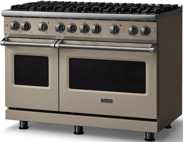 Viking® 5 Series 48" Nantucket Pro Style Gas (LP) Range with Polished Chrome Trim-2
