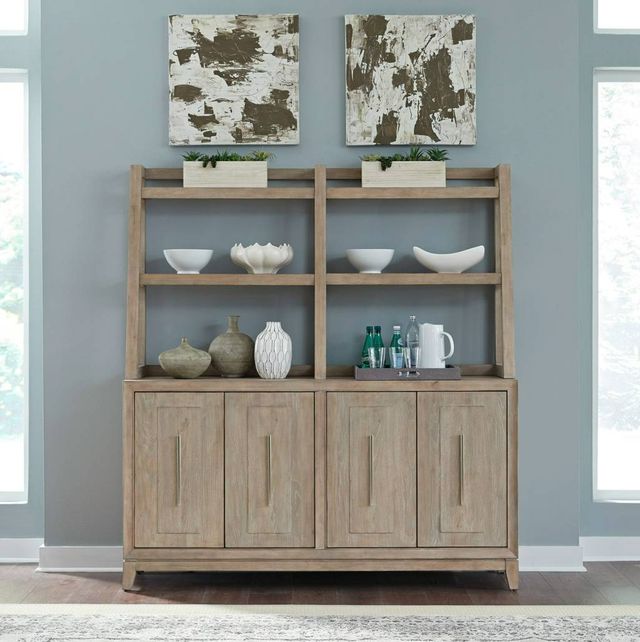 Liberty Furniture Brentwood 2-Piece Sandstone Sideboard and Hutch Set-1