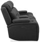 Liberty Furniture Chapman Aline Coal Leather Power Reclining Loveseat with Console-3
