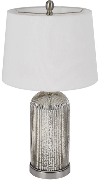 Cal® Lighting & Accessories 2-Piece Towson Antique mirror/White Table Lamp Set-1