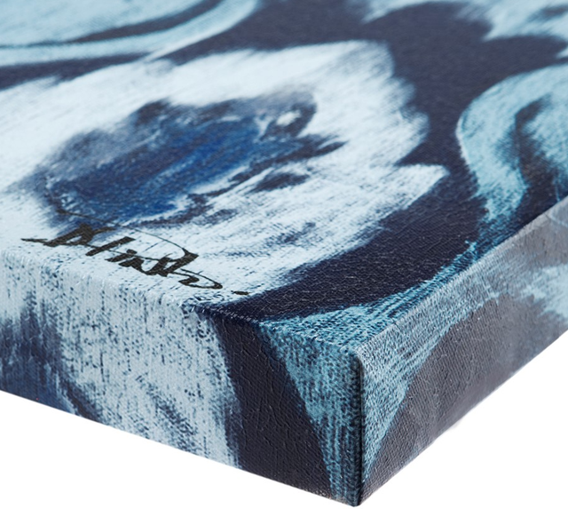 Olliix by Madison Park Flourish Ikat 3 Piece Blue Gel Coat Canvas Set-1