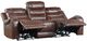 Homelegance® Putnam Brown Power Double Reclining Sofa with Center Drop-Down Cup Holders-3
