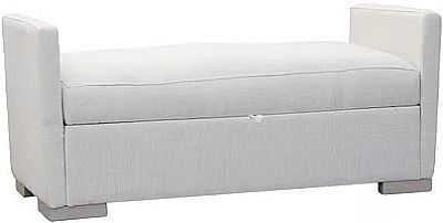 Edgewood Furniture Polo Cream Chest Ottoman-0