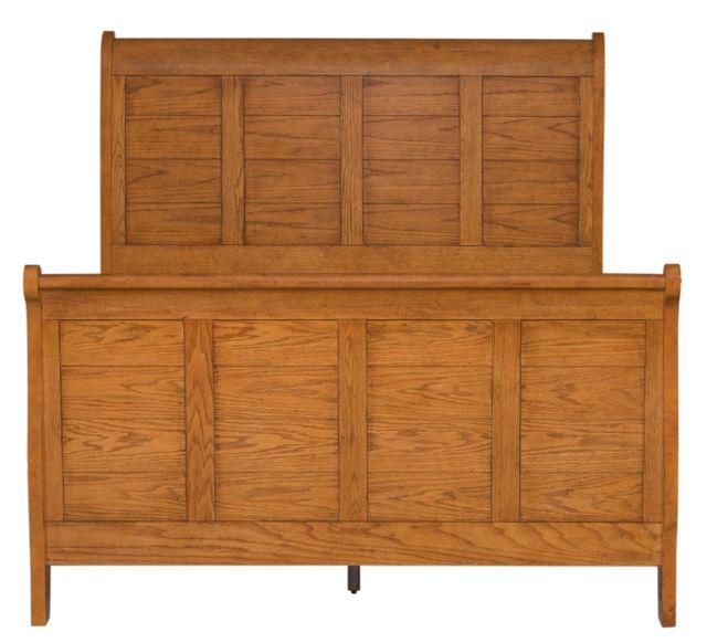 Liberty Furniture Grandpas Cabin Aged Oak Full Youth Sleigh Bed-2