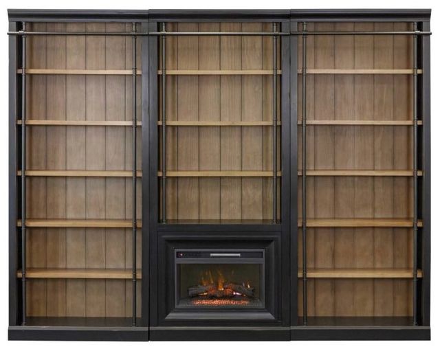 Martin Furniture Toulouse 3-Piece Aged Ebony Fireplace Bookcase-1