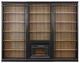 Martin Furniture Toulouse 3-Piece Aged Ebony Fireplace Bookcase-1