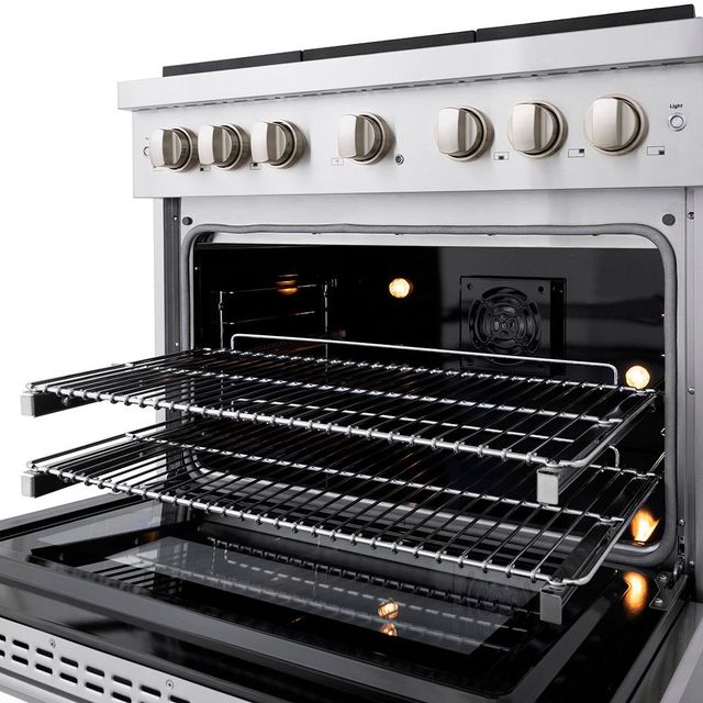 ZLINE Paramount Series 36" Stainless Steel Pro Style Dual Fuel Range with 6 Burner DuoPro™ Cooktop and Electric Convection Oven-3
