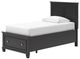 Signature Design by Ashley® Lanolee Black Twin Panel Storage Bed-4