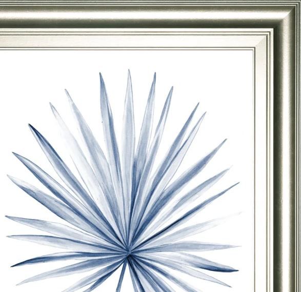 Classy Art Indigo Tropical Leaves II by Megan Meagher Wall Art-1