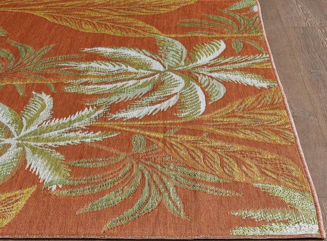 KAS Rugs Dahlia Ivory/Rust Paradise 5'x7' Area Rug-3