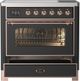 Ilve® Majestic III 36" Graphite Matte Pro Style Induction Range with Triple Glass Door and Copper Trim-3