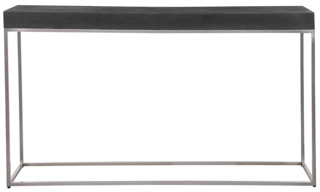 Uttermost® Jase Black Console Table with Brushed Nickel Base-3