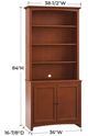 Whittier Wood® Furniture Customizable McKenzie 36" Wide Alder Cabinet and Hutch-1