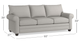 Bassett® Furniture Alexander Gray Roll Arm Sofa-4