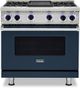 Viking® 7 Series 36" Slate Blue Pro Style Liquid Propane Gas Range with 12" Reversible Griddle-0