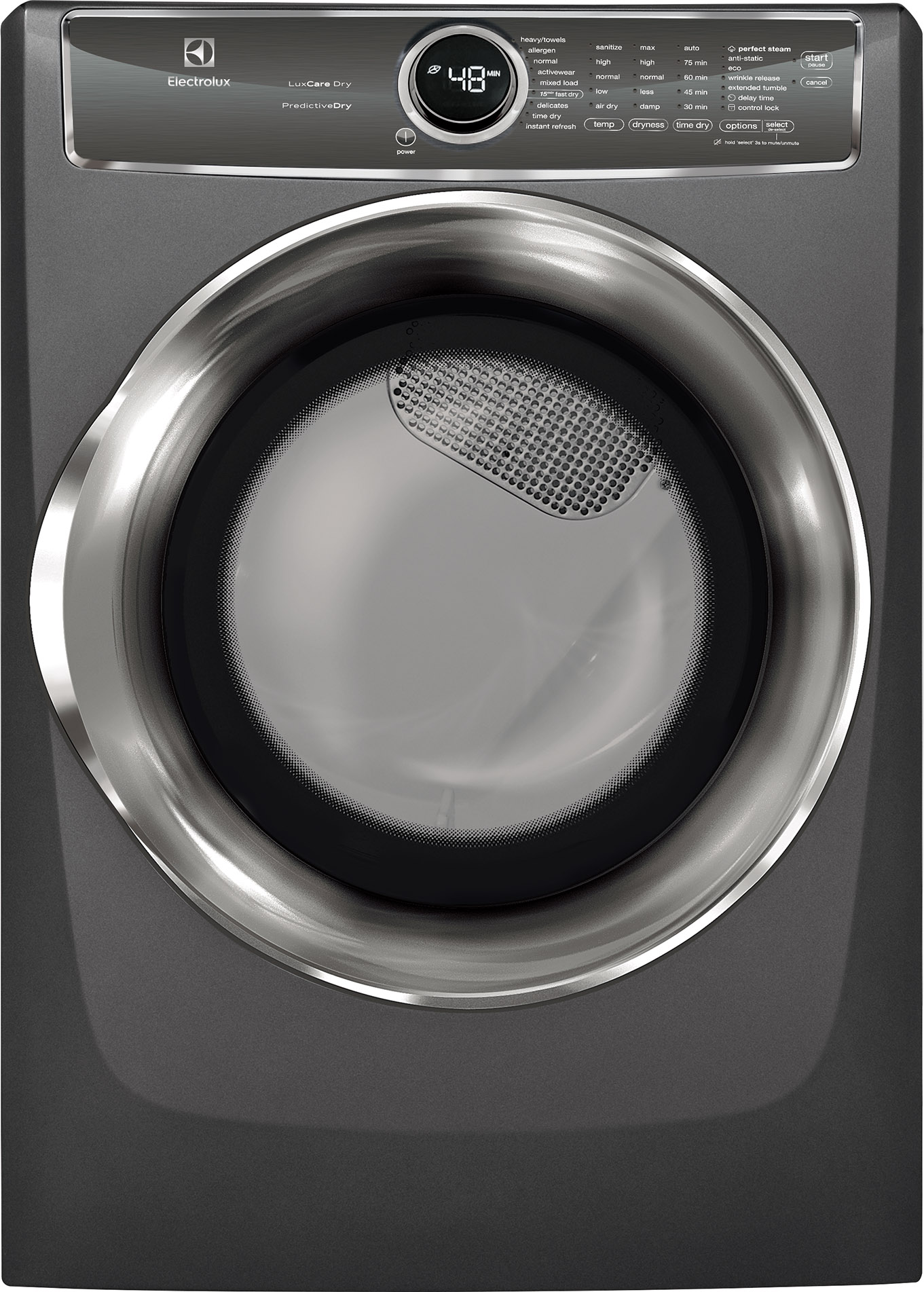 Electrolux 8.0 Cu. Ft. Titanium Front Load Electric Dryer Alabama Appliance Appliance Sales and Service in Birmingham AL