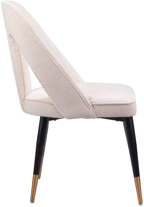Zuo® Modern Artus Black/Gold/Ivory Dining Side Chair-2