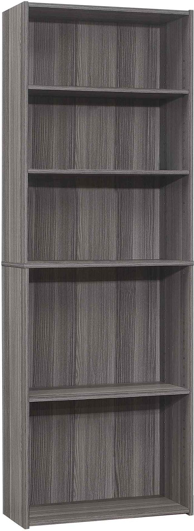 Monarch Specialties Inc. 72"H Grey 5 Shelves Bookcase-2