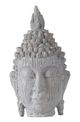 A & B Home Gray Small Meditating Buddha Head Sculpture-1