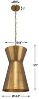 Uttermost® Crocker Antique Brass Pendant-2