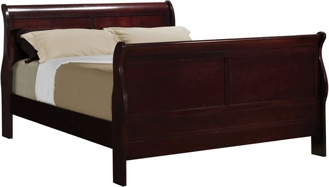Coaster® Louis Philippe Red Brown Queen Sleigh Bed-0
