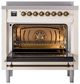Ilve® Nostalgie II Series 36" Antique White Pro Style Induction Range-1