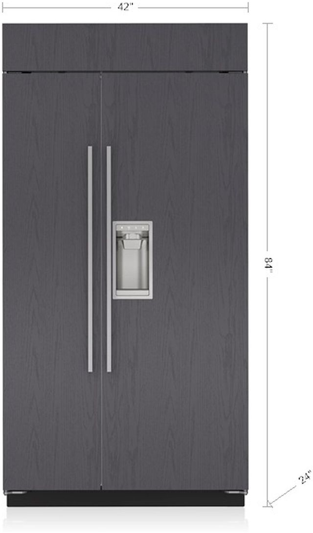 Sub-Zero® Classic Series 42" 24.0 Cu. Ft. Panel Ready Side-by-Side Refrigerator and Freezer with Ice/Water Dispenser-3