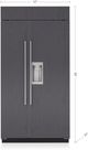 Sub-Zero® Classic Series 42" 24.0 Cu. Ft. Panel Ready Side-by-Side Refrigerator and Freezer with Ice/Water Dispenser-3