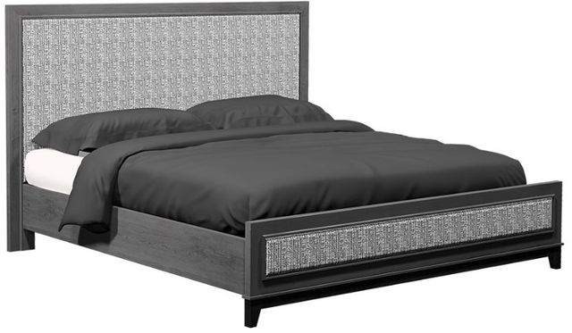 Country View Woodworking American Modern Brown Maple 1-Panel Panel Upholstered Queen Bed-0