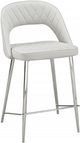 Brassex Inc. Walden 2-Piece Chrome/Grey Counter Stool Set-0
