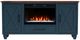 Legends Home Real Cozy Liberty Blue Denim/Whiskey 64" Fireplace Console-3