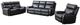 Mazin Furniture Carnegie Black Manual Reclining Sofa-2
