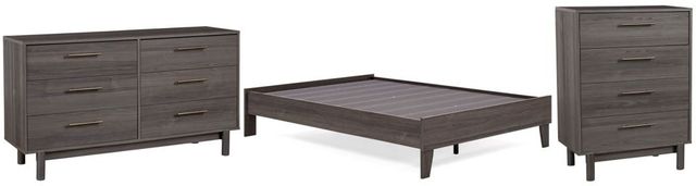 Signature Design by Ashley® Brymont 3-Piece Dark Gray Full Platform Bed Set-0